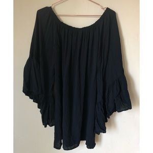 Off the shoulder beach coverup